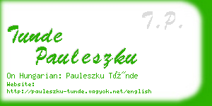 tunde pauleszku business card